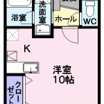 ピュア・ホシナ１２１号　　2階　　１K　　　46,000円　　2023年6月上旬 画像1