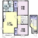アーバンフォレストⅠ 121  2LDK  47,000円