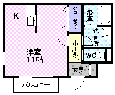 コータ・コートＭ  101　　1Ｋ　　41,000円　　 画像2