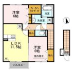 Ｓｏｌｉｅｌｌ　Ａ 203　　　２ＬＤＫ　　　67,000円 　　2023年3月31日 画像1